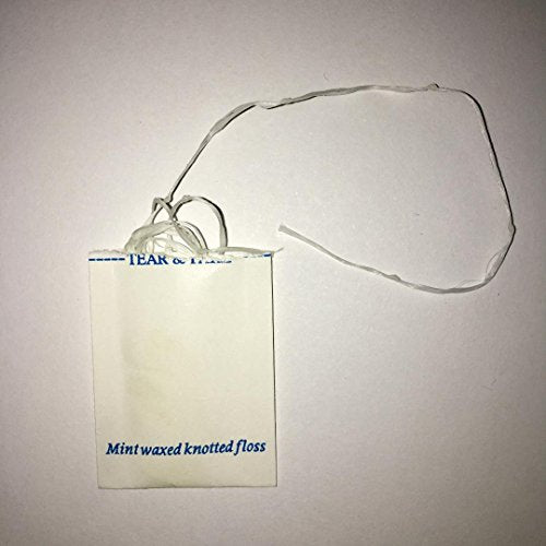 Mint Waxed Dental Floss - Individually Wrapped Vegan 50 Count