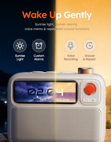 White Noise Machine with Bluetooth Speaker & Alarm Clock - Bedside Relaxation