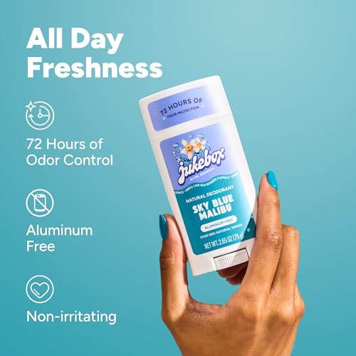 Women’s Natural Aluminum-Free Deodorant 3-Pack - Sky Blue Malibu Variation 2.65 oz