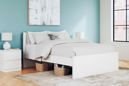 Queen Headboard Only - White Modern Panel Bed Headboard - Ashley Onita Variation