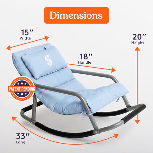 Blue Sensory Rocking Chair for Kids - Comfortable Floor Seat for Playroom & Nursery