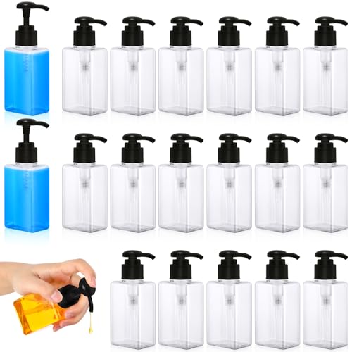 24 Pack Travel Pump Bottles - 3.4 oz Refillable Dispenser Containers
