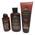 Bath & Body Works Bourbon Set - Shea Body Cream, 3-in-1 Hair & Body Wash, Deodorizing Body Spray