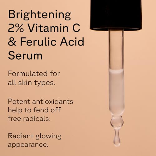 Vitamin C Serum 2% with Ferulic Acid & Antioxidants - 1 fl oz Pack of 2