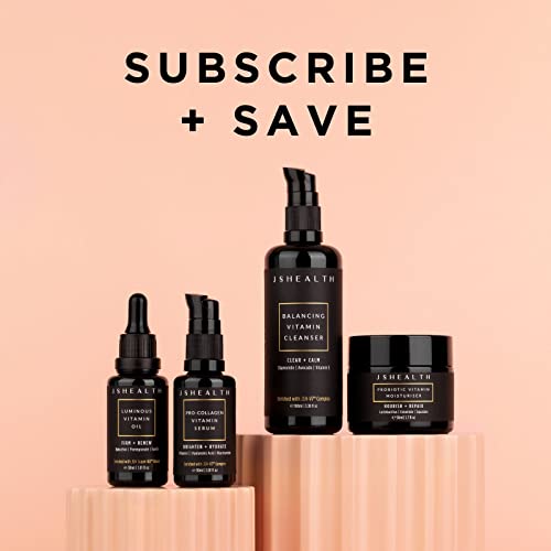 JSHealth Hydrating Face Oil with Bakuchiol & Antioxidants - Vegan, Lightweight Skin Serum for All Skin Types
