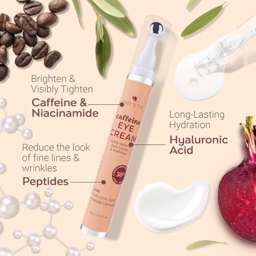 Tree To Tub Fragrance-Free Caffeine Eye Cream for Puffiness & Tired Eyes 0.5 Fl Oz