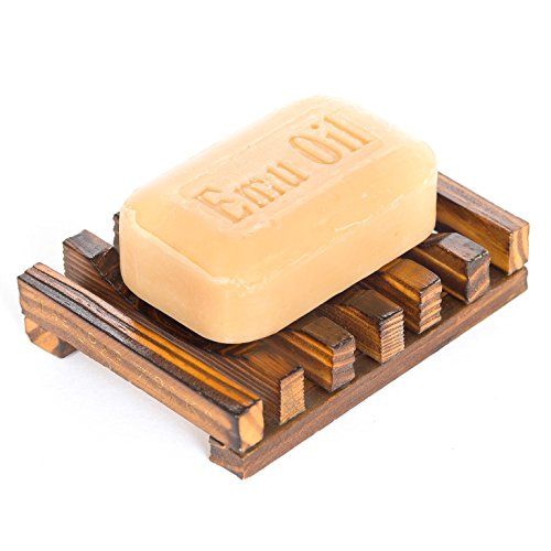 Emu Oil Bar Soap Set - 8 Bars with Natural Wood Soap Dish, Moisturizing Skin Care