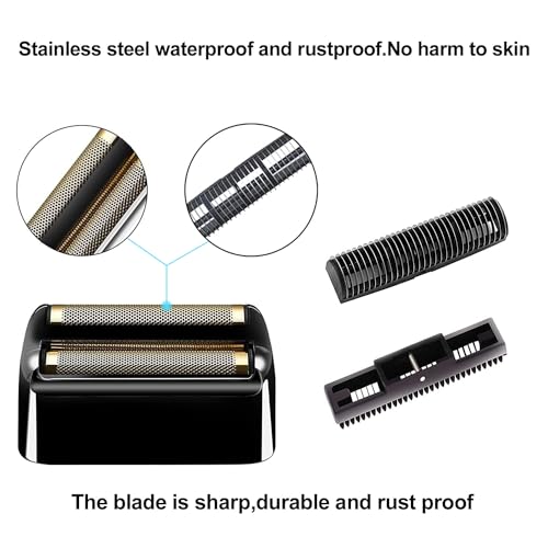 Black Replacement Foil and Cutters for BaBylissPRO FXFS2 Shaver - Hypoallergenic