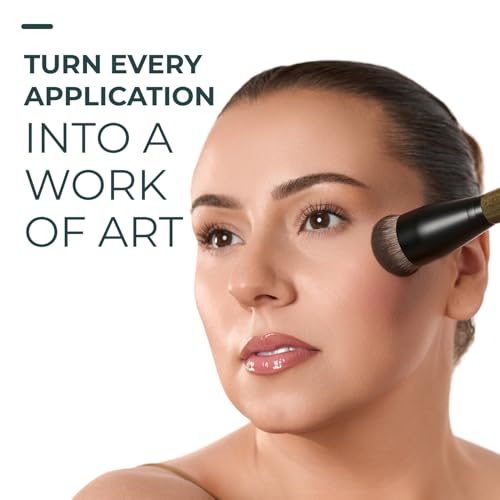 Rose and Ben Beauty C43 Sculpting Brush | Precision Buffing for Cream & Liquid Makeup | Seamless Blending & Sculpting | Cruelty-Free Fibers