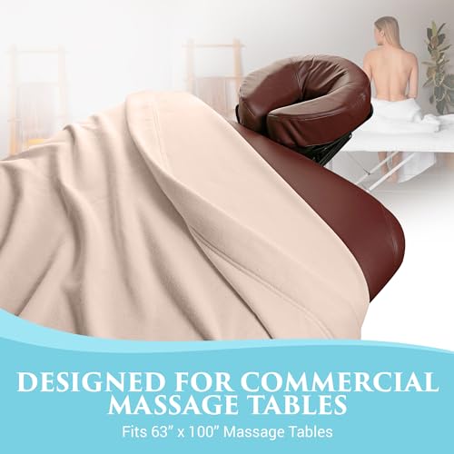 NRG Polar Fleece Massage Table Blanket - Small, 60 x 86 Inches, Natural