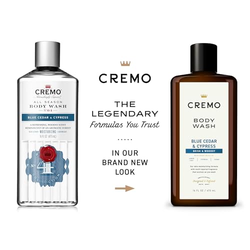 Cremo Blue Cedar & Cypress Body Wash 32 Fl Oz All-Season Nourishing Gel
