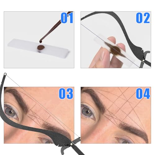 Eyebrow Pen for Women - Eyebrow Pencil 2-in-1 Eyeliner Dual-Ended Waterproof Microblading Eyebrow Pen Long Lasting Hair-Like Precise Brow Pencil Dark Brown
