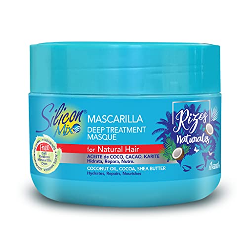 Silicon Mix Rizos Natural Hair Mask 225 g - Intensive Moisturising Hair Mask for Curly, Frizzy and Wavy Hair