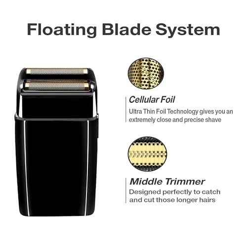 Black Replacement Foil and Cutters for BaBylissPRO FXFS2 Shaver - Hypoallergenic