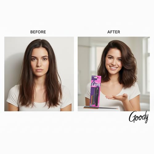 Goody Volume Boost Teasing Brush & Comb Set | Boar Bristle Damage-Free Root Lift & Backcombing Tool for Volumizing & Texture | Works on All Hair Types