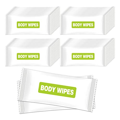 Large Travel Body Wipes - 100 Pack Individually Wrapped Adult Hygiene Wipes