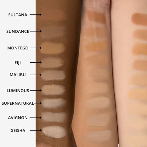 Honeybee Gardens Pressed Mineral Powder Foundation Refill, Malibu, Medium Olive Shade, Adjustable Coverage, Natural Finish, With Botanical Extracts And Vitamin E, 7.5g