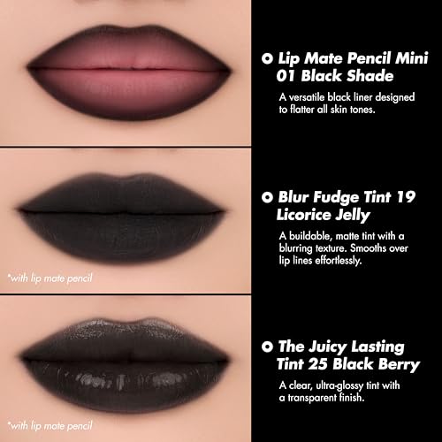 Black Lip Set - Gloss, Matte, Lip Liner - Limited Edition K-Beauty Collection