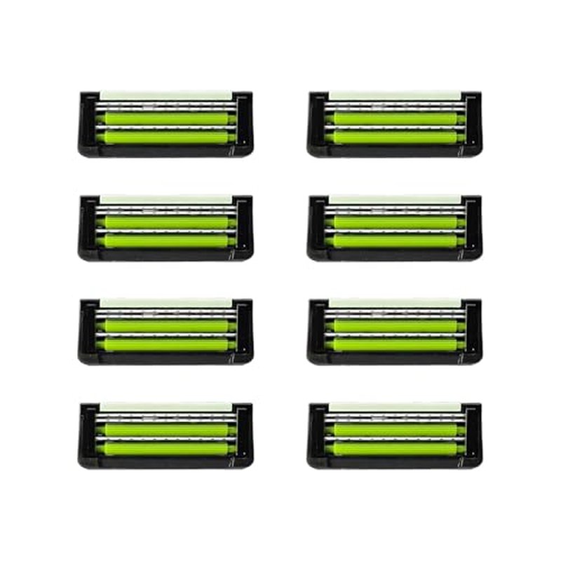 Anti-Clogging Razor Cartridge with Patented Dual Roller System ? Triple Blade, Easy-Rinse Design, 8 Refills ? YES! Your Epic Shave