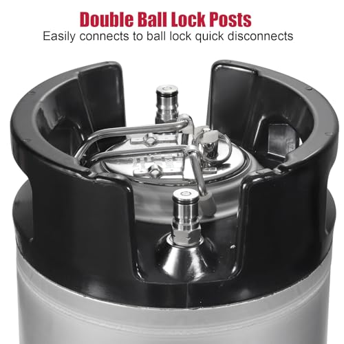 2.5 Gallon Stainless Steel Cornelius Keg for Homebrew and Craft Beverages