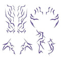 Temporary Tattoos ? Rumii Cosplay Tattoo Stickers | Cosplay Accessories for Halloween & Conventions | Purple