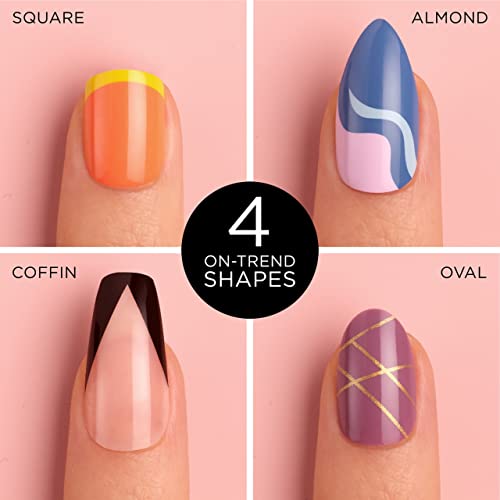 Sally Hansen Salon Effects¢ç Perfect Manicure, Beet Pray Love, Press On Nails, Oval Shaped, Non-Damaging Adhesive Tabs, File, and Alcohol Pad Included