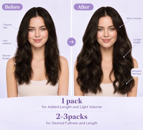 Fshine Butterfly Weft Hair Extensions 50 g 16 Inch Dark Brown - 1.1 #2