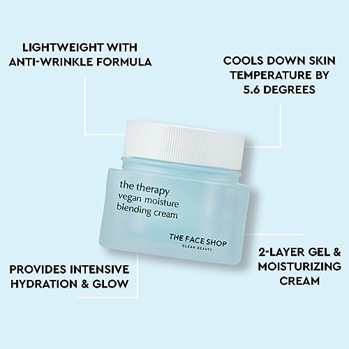 The Face Shop Vegan Moisture Blending Cream & Gel - Hydrating 2-in-1 Face Moisturizer
