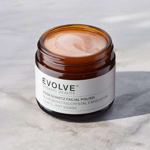 Evolve Organic Beauty - Natural Rose Quartz Facial Polish | Small-Batch, Vegan Clean Beauty (2 oz | 60 mL) Packaging May Vary