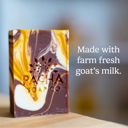 Natural Handmade Bar Soap Set with Almond Oil, Goat’s Milk & Lavender - 3 Pack
