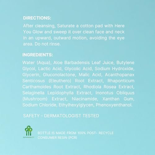 Nu Skin Here You Glow Exfoliating Toner 5 Fl Oz - Gentle Brightening & Hydrating Skin Care