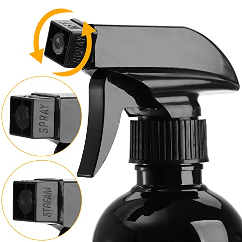16oz Plastic Spray Bottles - Leakproof Mist & Stream for Cleaning & Personal Use