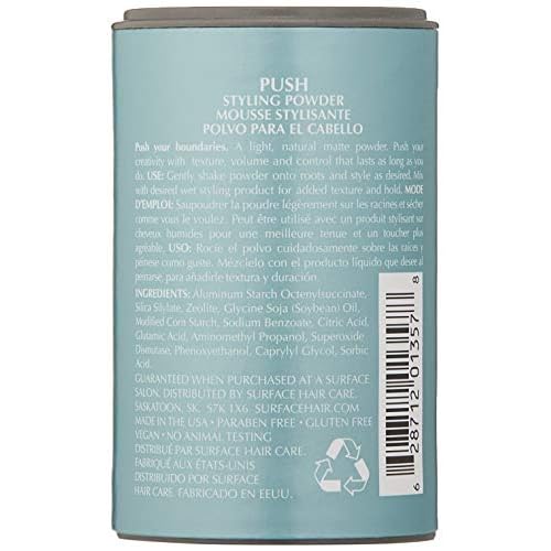 SURFACE Hair Push Styling Powder - Lift Roots, Add Texture With A Natural Matte Finish, 0.35 Oz.