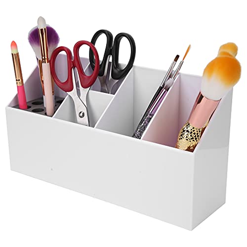 Dioche White Hairdressing Scissors Organizer Holder – 5-Grid Storage for Salon & Home