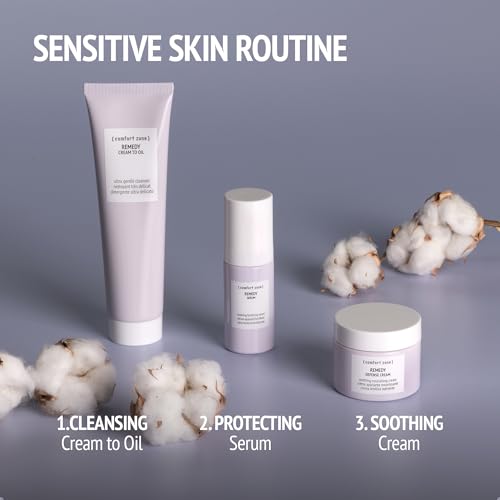 [ comfort zone ] Remedy Cream To Oil Cleanser, Soothing Nourishing Face Wash, Ultra Gentle, Fragrance Free, Marula Oil, Clean Beauty, Made in Italy, Sensitive & Redness Prone Skin, 5.07 Fl Oz