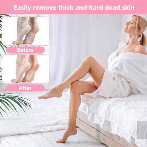 OWIIZI Back Scrubber Brush for Shower & Foot Scraper Callus Remover Set, Body Bath Brushes Long Handle Skin Exfoliator for Men Women Wet Dry Use, Foot Grater for Dead Skin Foot Scraper Pedicure Tools