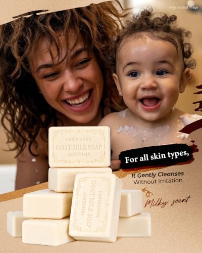 Australian Goat Milk Moisturizing Soap 6.35oz Family Pack of 8 - Natural Skincare