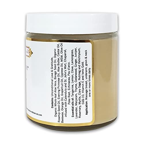 Natural Body Cream for Circulation & Lymphatic Support - 4 oz