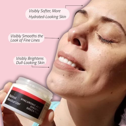 Retinol Face Moisturizer with Hyaluronic Acid - 4oz Night Cream - Paraben-Free