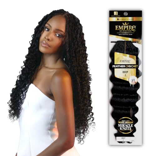 Sensationnel Empire Feather Crochet Braids - Deep 10 Inch Jet Black