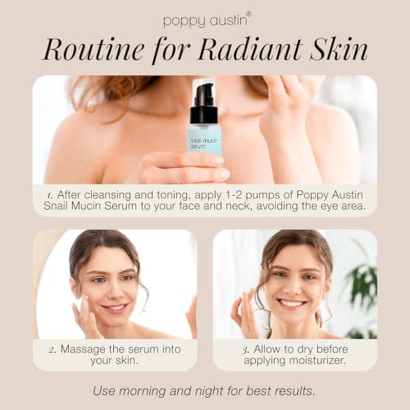 96% Snail Mucin Serum with Niacinamide, Snail Serum for Face, Hydrating Serum Snail Mucin Essence Face Serums for Anti Aging Serum (3.34 Fluid Ounces) (Pack of 2)
