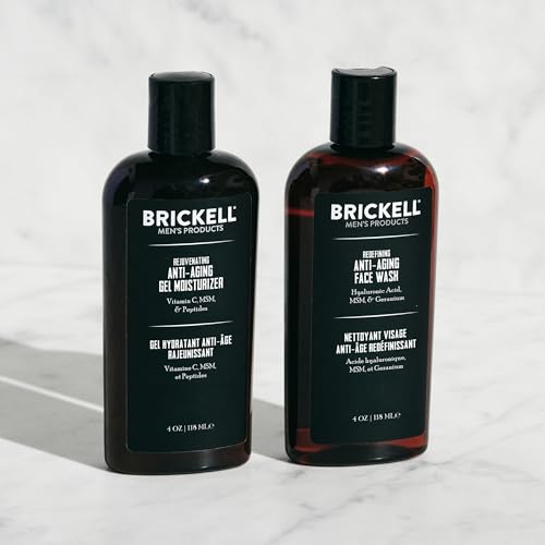 Men's Anti-Aging Facial Cleanser & Moisturizer Set with Hyaluronic Acid & Peptides