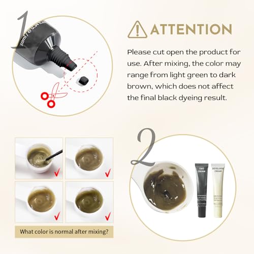 Libeauty Lash Color Kit - Black Eyelash & Eyebrow Coloring, Natural Results Lasts Up to 4 Weeks, Easy DIY Use for Salon & Home, Gentle Formula 10ml