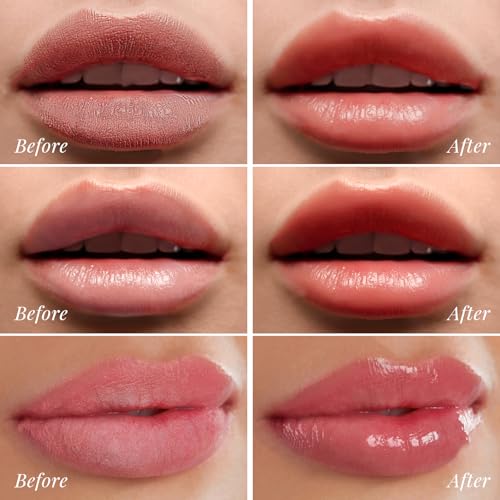 ANRCOLLECT Lip Scrub and Lip Mask Set- Lip Treatment Care Kit with 2 Lip Exfoliator Scrub & 2 Lip Butter Mask, Intense Hydration Set for Dry Chapped Cracked Lips (4 Pack), Valentines Day Gifts