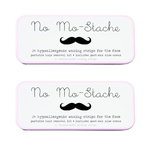 No Mo-Stache Portable Lip Wax Kit 24 ct (2 Pack Bundle)