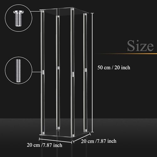 8 Pieces Acrylic Wedding Flower Stands - 20 Inch Tall Centerpieces