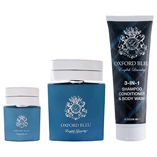 English Laundry Oxford Bleu 3-Piece Fragrance Gift Set - 3.4 Fl Oz