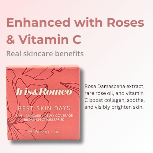 IRIS&ROMEO Best Skin Days SPF30 Whipped Tinted Moisturizer with Vitamin C + Hyaluronic Acid - Shade 3 - Light with Warm Undertones