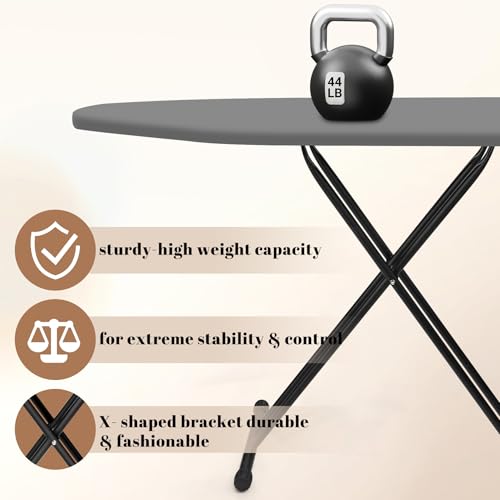 RIZTAIK Gray Space-Saving Compact Ironing Board 13 x 43 Inches