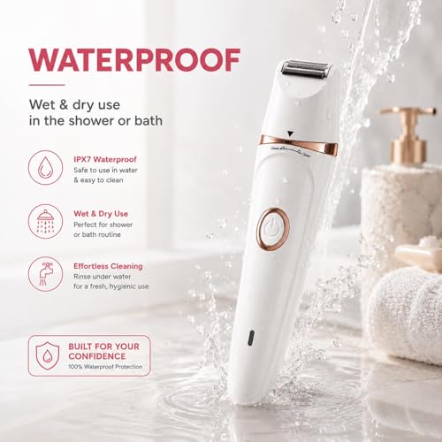 7-in-1 Women’s Electric Body Hair Trimmer Waterproof USB Rechargeable